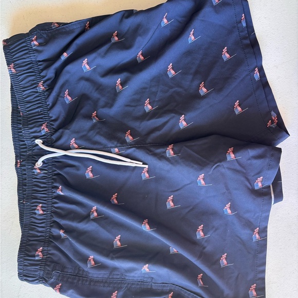 Nautical Navy USA flag Swim Shorts - Picture 1 of 3